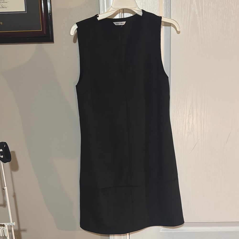 NWOT Elegant suede Black Sleeveless Dress
